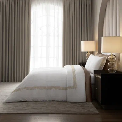 Togas Vellar Embroidery Duvet Cover In White