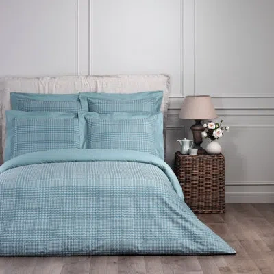 Togas William 300 Tc Reversible Modern & Contemporary Duvet Cover In Sky Blue
