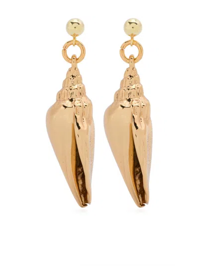 Tohum Concha Colubra Earrings In Gold
