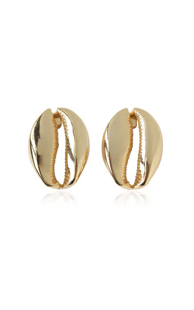 Tohum Concha Mega 24k Gold-plated Puka Shell Earrings