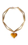 Tohum Cuore Duo 24k Gold-plated Pendant Necklace
