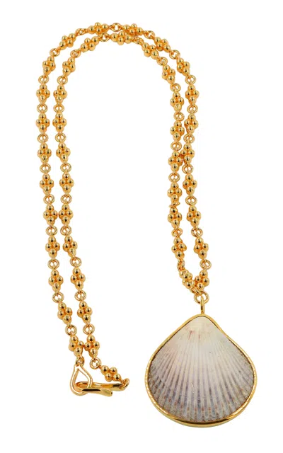Tohum Cycles Shell Pendant Necklace In Gold