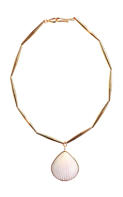 Tohum Helia 24k Gold-plated Shell Pendant Necklace