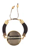 Tohum Magical Nature Petrified Wood Stone Bracelet In Grey