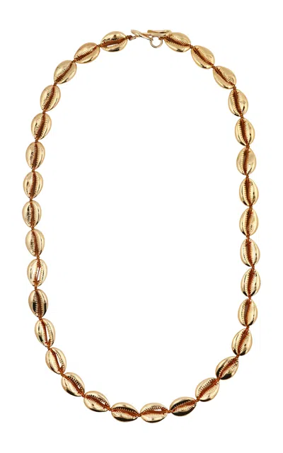 Tohum New Generation Concha Puka Long Necklace In Gold