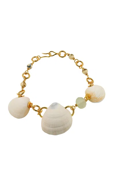 Tohum Samsara 24k Gold-plated Shell Necklace In Neutral