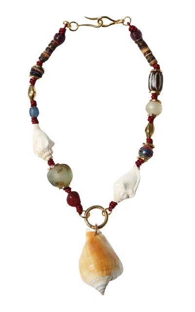Tohum Samsara Vintage Beads And Shell Necklace In Multi