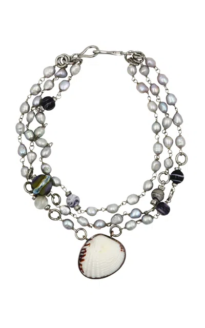Tohum Terra Seashell And Glass Beads Necklace