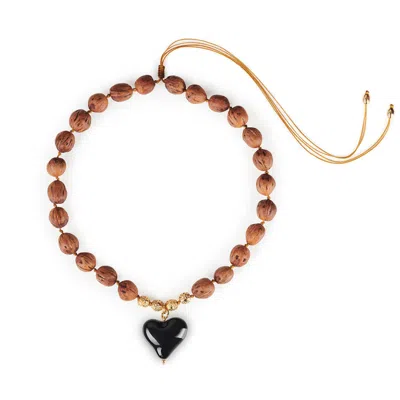 Tohum Women's Black / Gold Cuore Resort Necklace – Bitter In Black/gold