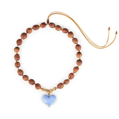 Tohum Women's Blue Cuore Resort Necklace – Cornflower