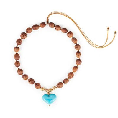 Tohum Women's Blue Cuore Resort Necklace – Turquoise