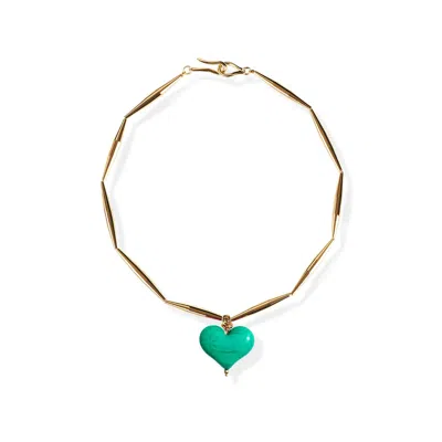 Tohum Women's Green Cuore Necklace – Mint