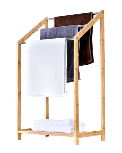 Toilettree Products Bamboo Towel & Shirt Rack In Brown