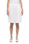 Toit Volant Adele Ruffle Shorts In White