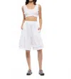 Toit Volant Greta Ruffle Shorts In White In White