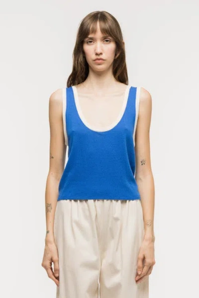 Toit Volant Kaya Knit Tank Top In Blue