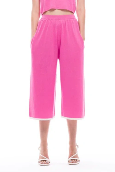 Toit Volant Kira Knit Long Shorts In Pink