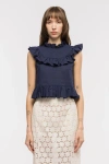 Toit Volant Matilda Top In Blue