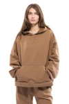 Toit Volant Oversize Wide Hoodie In Brown