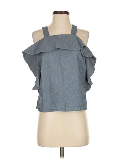 Pre-owned Toit Volant Tank Top Gray Halter Neckline Tops