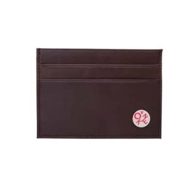 Token Clark Leather Card Case In Brown