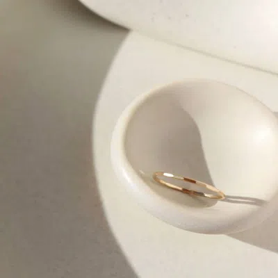 Token Jewelry Stacking Ring In Gold In Silver