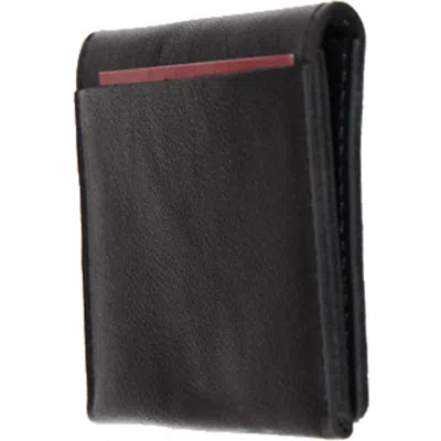 Token Leather Card Case In Black