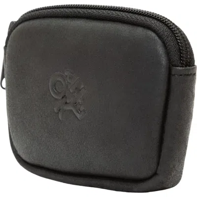 Token Leather Coin Purse In Black
