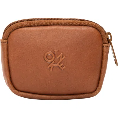 Token Leather Coin Purse In Brown