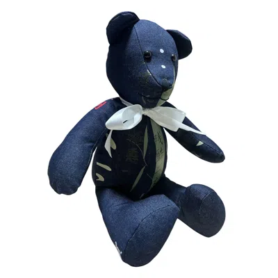 Tokkou Men's Blue Teddy Bear - Recycled Denim - Bamboo 2