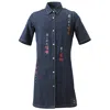 Tokkou Women's  Japanese Denim Shirt Dress In Blue In Blue