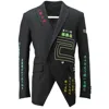 Tokkou Women's  Tailored Jacket With Japanese Embroideries In Black In Black