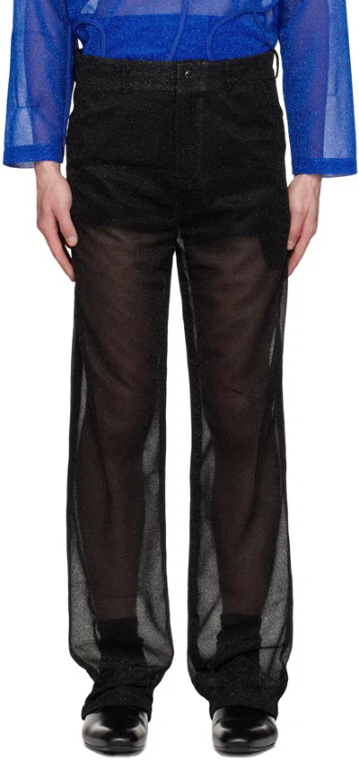 Tokyo James Black Metallic Trousers