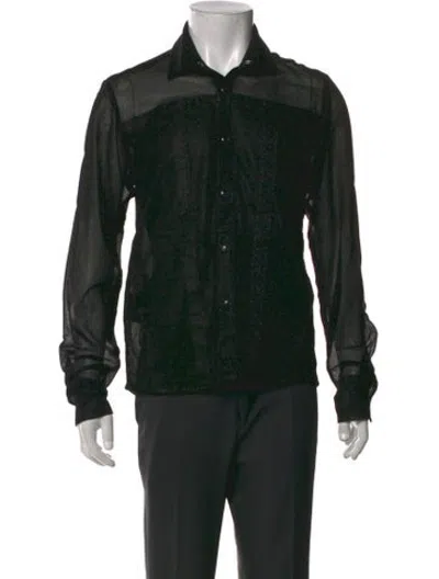 Pre-owned Tokyo James Long Sleeve Dress Shirt In Black