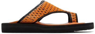 Tokyo James Yellow Raffia Sandals In Yellow/blk