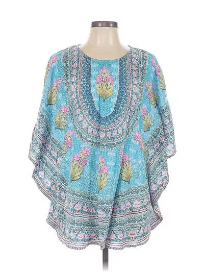 Pre-owned Tolani 3/4 Sleeve Blouse In Blue