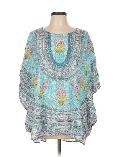 Pre-owned Tolani 3/4 Sleeve Blouse In Blue