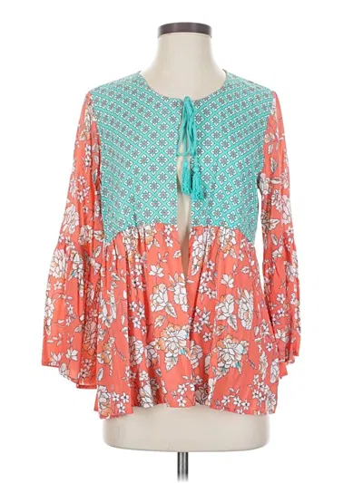 Pre-owned Tolani 3/4 Sleeve Blouse In Blue