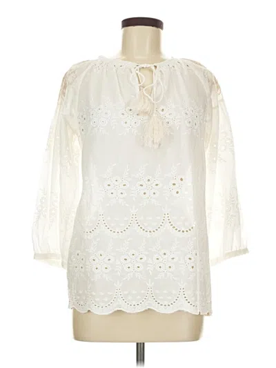 Pre-owned Tolani 3/4 Sleeve Blouse In Ivory