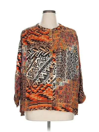Pre-owned Tolani 3/4 Sleeve Blouse In Orange