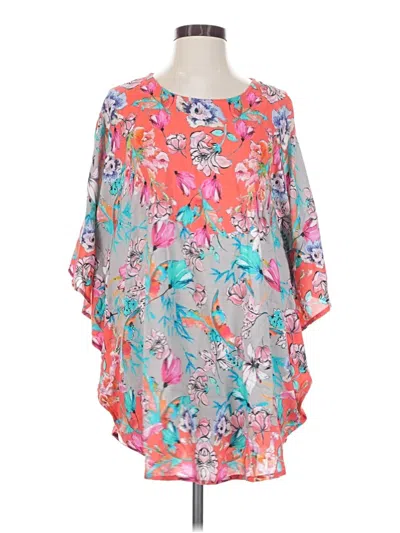 Pre-owned Tolani 3/4 Sleeve Blouse In Pink