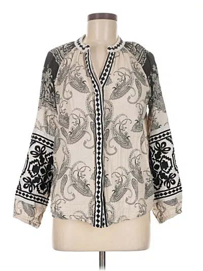 Pre-owned Tolani 3/4 Sleeve Blouse In White