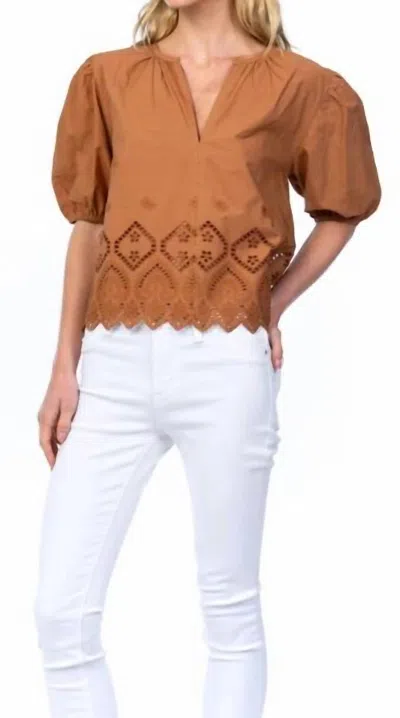 Tolani Mariana Top In Mocha In Red