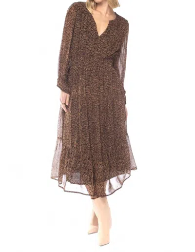 Tolani Arwen Dress In Leopard In Brown