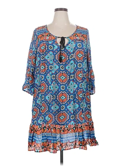 Pre-owned Tolani Casual Dress In Blue