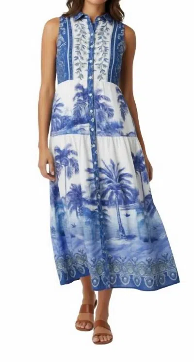 Tolani Cecily Midi Dress In Blue