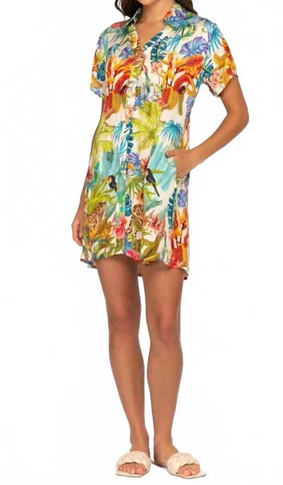 Tolani Giavanna Mini Dress In Jungle Print In Multi