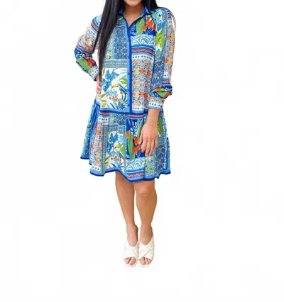 Tolani Hatty Bahamas Dress In Blue Multi