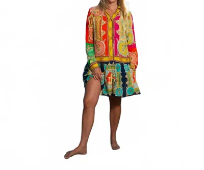 Tolani Hatty Fusion Mini Dress In Green Multi