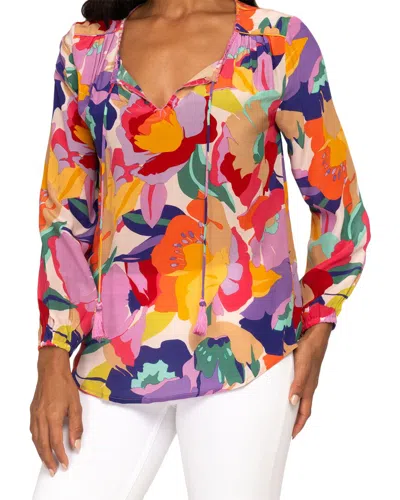 Tolani Janessa Silk Top In Multi